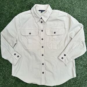 Banana Republic Women's The Essential Shirt Jacket Muted Tone Wheat Safari MP